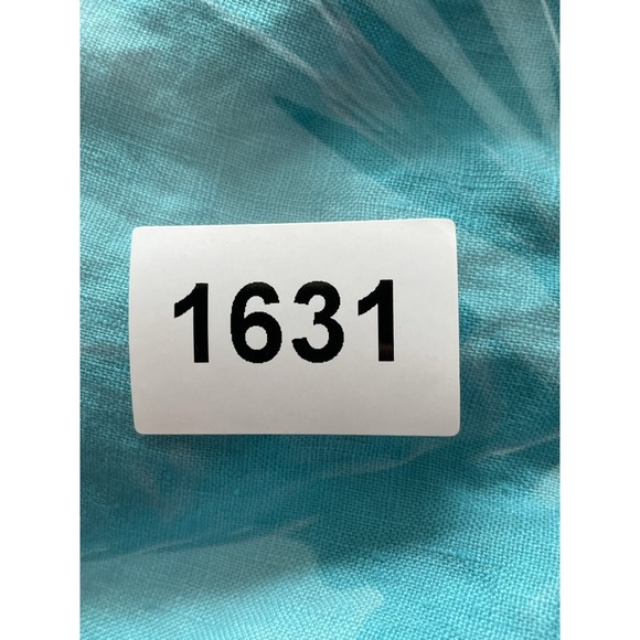 Chaps Women's Shirt Size XL Teal 100% Linen Button Down 3/4 Sleeve - Picture 10 of 10